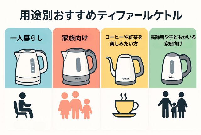 用途別おすすめティファールケトル