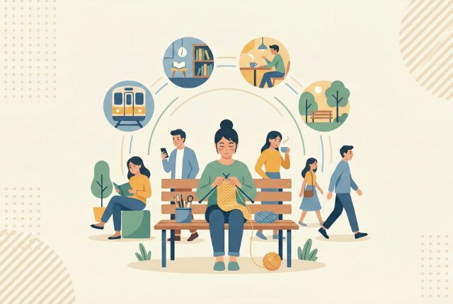 編み物ブームを迷惑にしないための場所別マナー