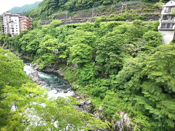 部屋の窓から見下ろした景色